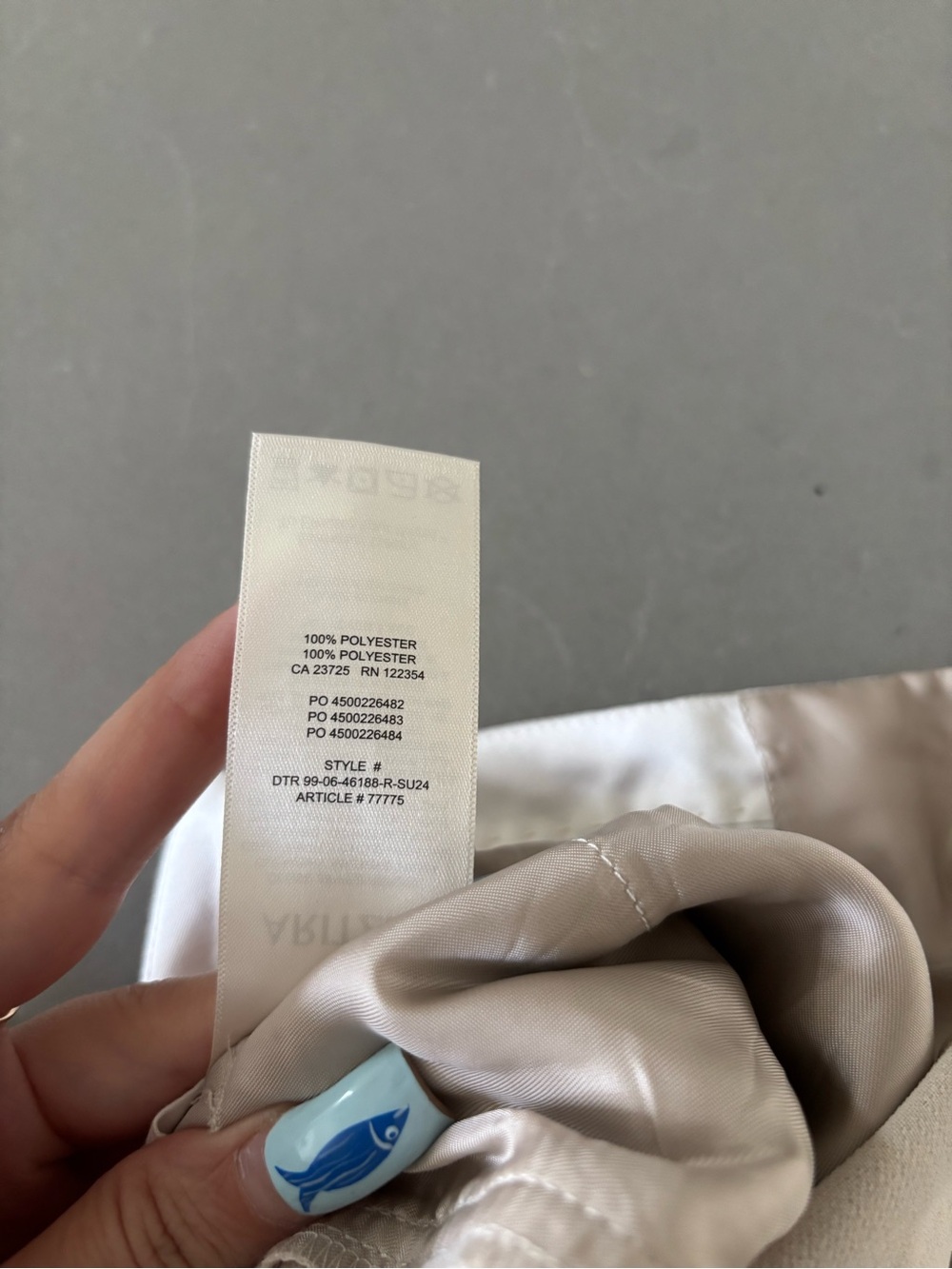 Aritzia The Effortless Pant in matte pearl NWOT - Picture 6 of 6